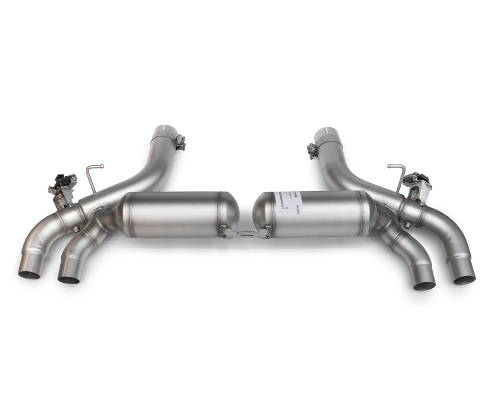 Sportauspuff für BMW M5 G90 / G99 - Racing-Sekundär-Cat-Back-Sektion / OPT GT Endrohr-Set (4-teilig), schwarz lackiert (1-082025-1001-5)