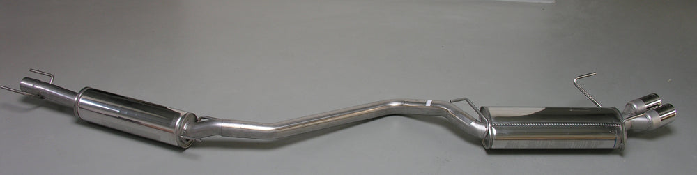 Edelstahl - Auspuffanlage Opel Vectra B alle 4 Zyl. Modelle Endrohr 2x76mm