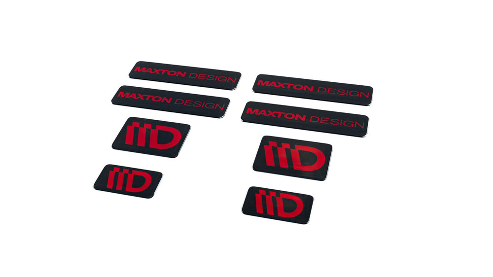 Maxton Parts - 3D Aufkleber / Gel Sticker 8er Set Schwarz und Rot