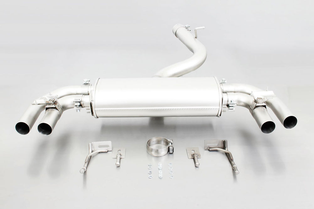 Sportauspuff für Audi S3 Quattro Typ 8V - Cat-Back Vorschalldämpfer / Endrohr-Set (4-teilig), Edelstahl, Street Race