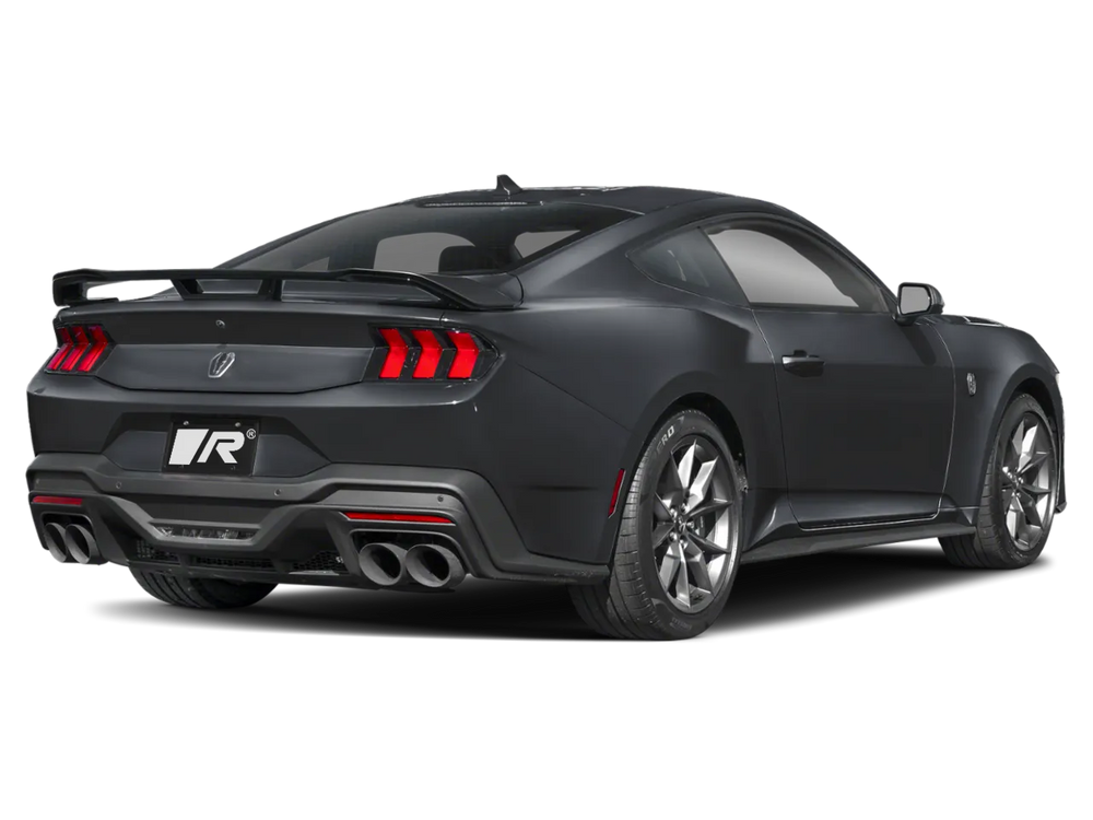 Sportauspuff für FORD Mustang Dark Horse - RACING Cat-Back Vorschalldämpfer Ersatzrohr / 4-teiliger Endrohrsatz, Chrom