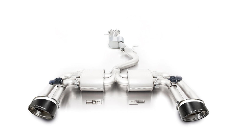 OPF-Back Sportauspuff für Audi RS3 Limo/Sportback Quattro 8V (MY 2017-) - Racing Vorschalldämpfer Ersatzrohr / Karbon Endrohr-Set
