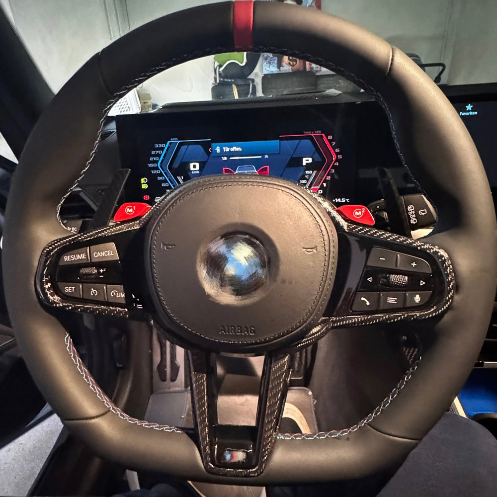 Dry Carbon Leder Lenkrad für BMW M5 F90 M8 F90 F91 F92 F93 X3M X4M X5M X6M