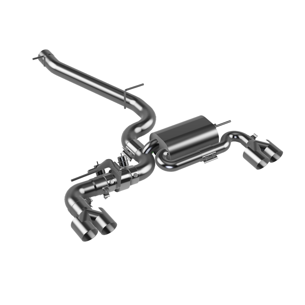 3.5" ULTRA Abgasanlage - AUDI TTS 8S - Endrohr Typ 8 - 4x90mm scharf geschnitten - 15° abgeschrägt