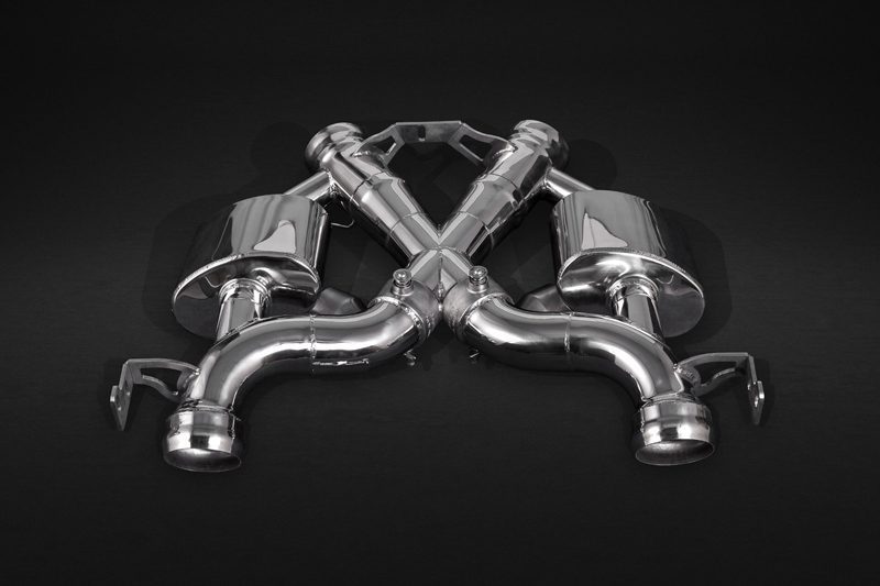 McLaren 675 LT - Endschalldämpfer mit katlosen Downpipes, EVCU-1 , Carbonendrohren, Hitzeschutz
