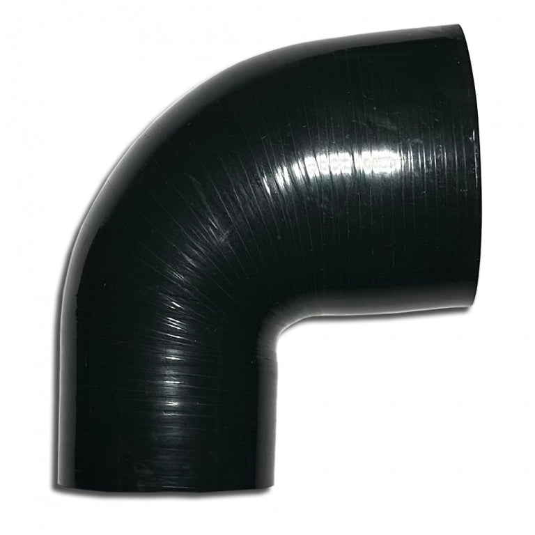 Silikonbogenreduzierer 90° Grad ø 102x80mm schwarz L 125mm