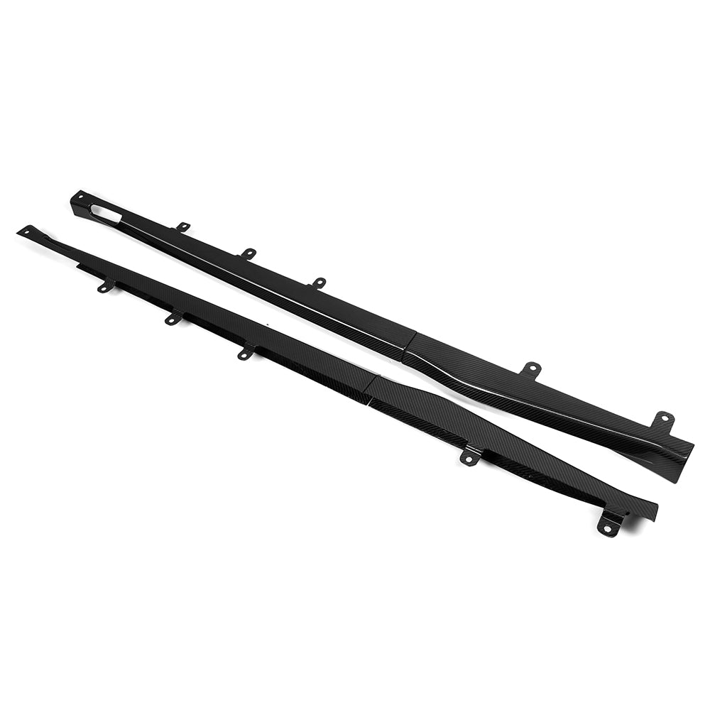 SOOQOO Seitenschweller Carbon passend für BMW iX3 (G08) X3 (G01 Facelift) X4 (G02 Facelift) X3 M (F97/F97 Facelift) X4 M (F98/F98 Facelift)