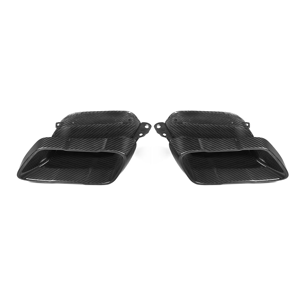 SOOQOO Auspuffblenden Carbon passend für BMW X5 (G05/G18)