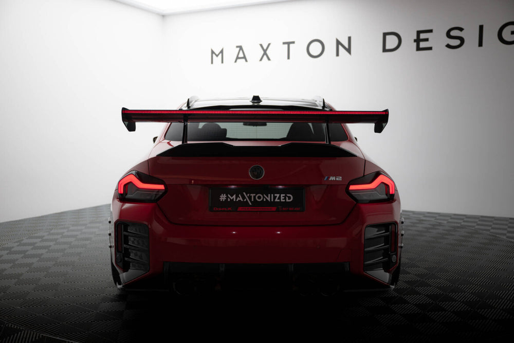 Maxton Carbon Division - Carbon Heckspoiler Heckflügel mit Schwan Halterung + LED passend für BMW M2 G87