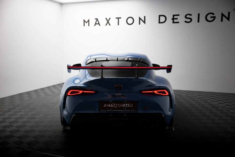 Maxton Carbon Division - Carbon Heckspoiler Heckflügel mit Schwan Halterung + LED passend für Toyota Supra Mk5