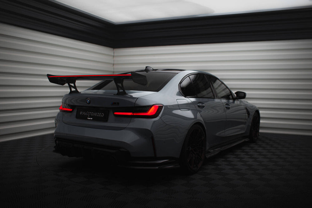 Maxton Carbon Division - Carbon Heckspoiler Heckflügel Standfuß Innen + LED passend für BMW M3 G80 / M340i G20 / 3 M-Paket G20 / 3 Standard G20