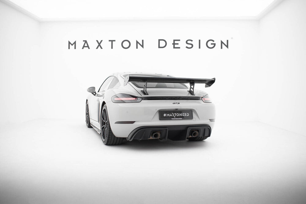 Maxton Carbon Division - Carbon Heckspoiler Heckflügel Standfuß Innen V.1 passend für Porsche 718 Cayman 982c