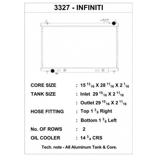 CSF Wärmetauscher Wasserkühler für infiniti G35 2003-2007