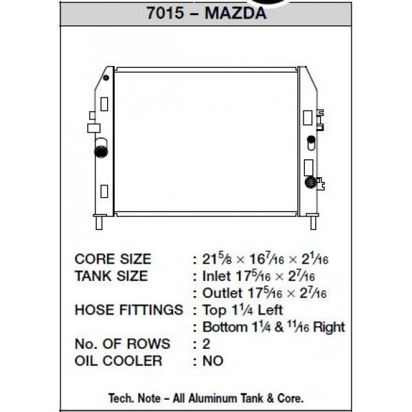 CSF Wasserkühler für Mazda MX-5 / Miata (NC) 2006 - 2015