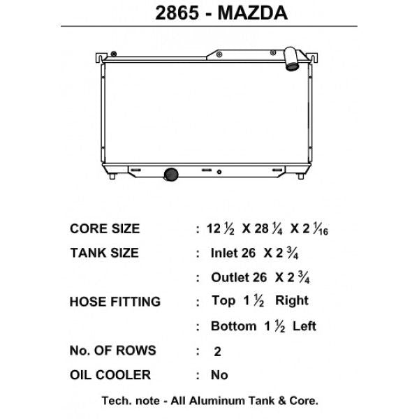 CSF Wärmetauscher Wasserkühler für Mazda RX-7 1992-1997