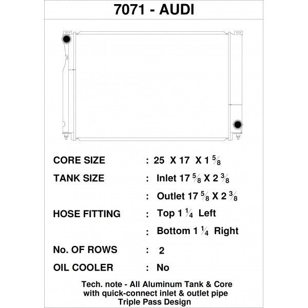 CSF Wärmetauscher Wasserkühler für Audi B5 S4 1997-2002