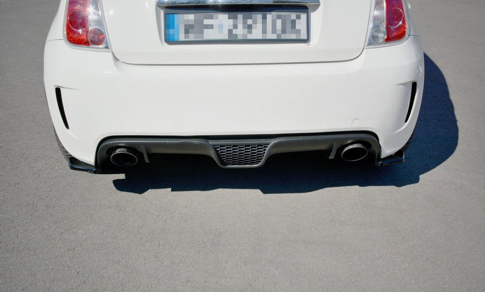 Maxton Parts - Diffusor Flaps passend für ABARTH 500 Mk1 schwarz Hochglanz