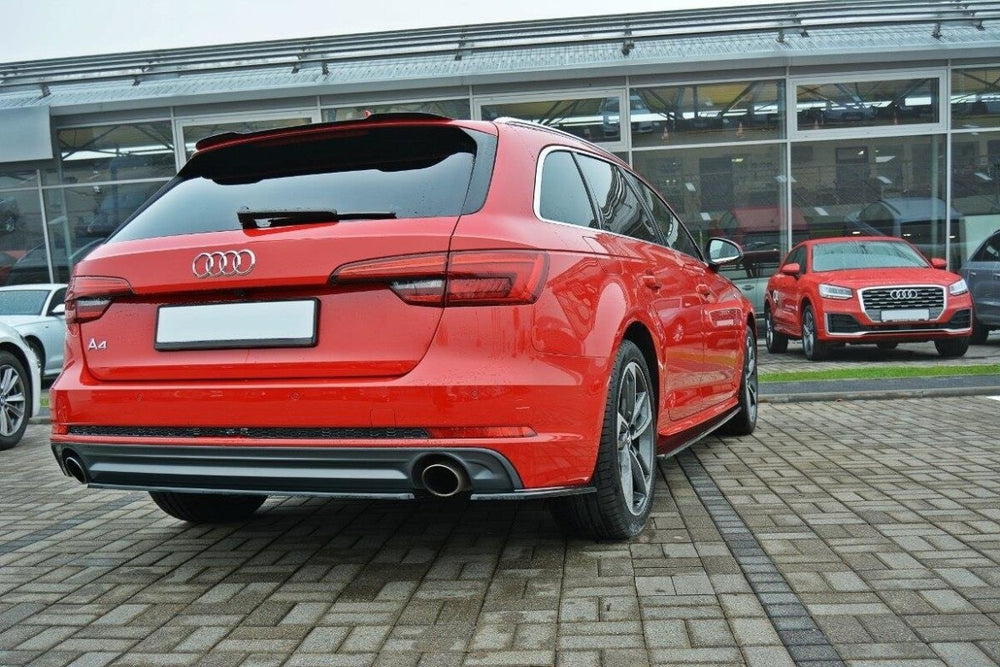 Maxton Parts - Diffusor Flaps passend für Audi A4 B9 S-Line schwarz Hochglanz (AU-A4-B9-SLINE-AV-RSD1-G)