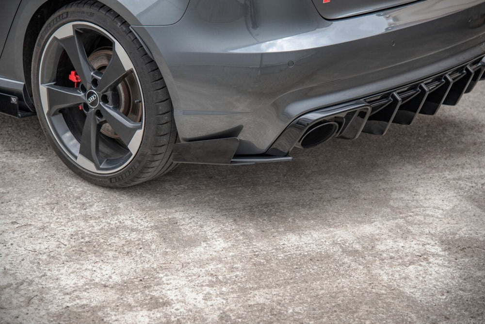 Maxton Parts - Diffusor Flaps passend für Audi RS3 8V Sportback schwarz Hochglanz (AURS38VCNC-RSF1-G)
