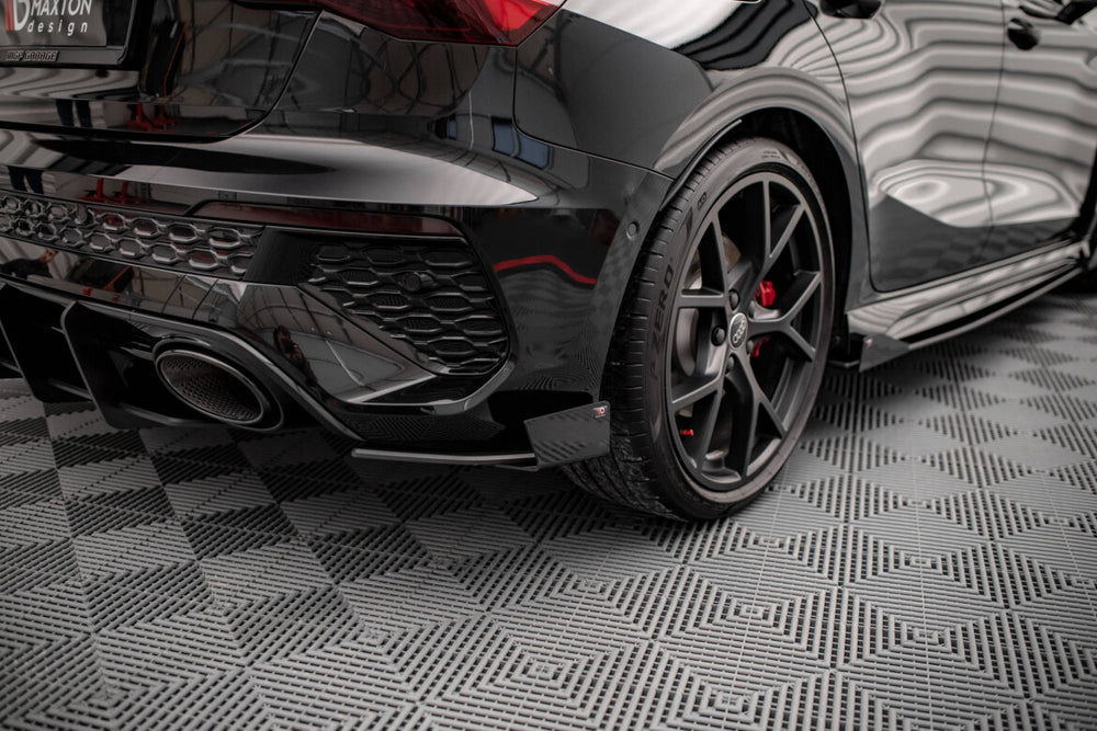 Maxton Parts - Diffusor Flaps passend für Audi RS3 Sportback 8Y schwarz Hochglanz (AURS38YCNC-RSD1B+RSF1-G)