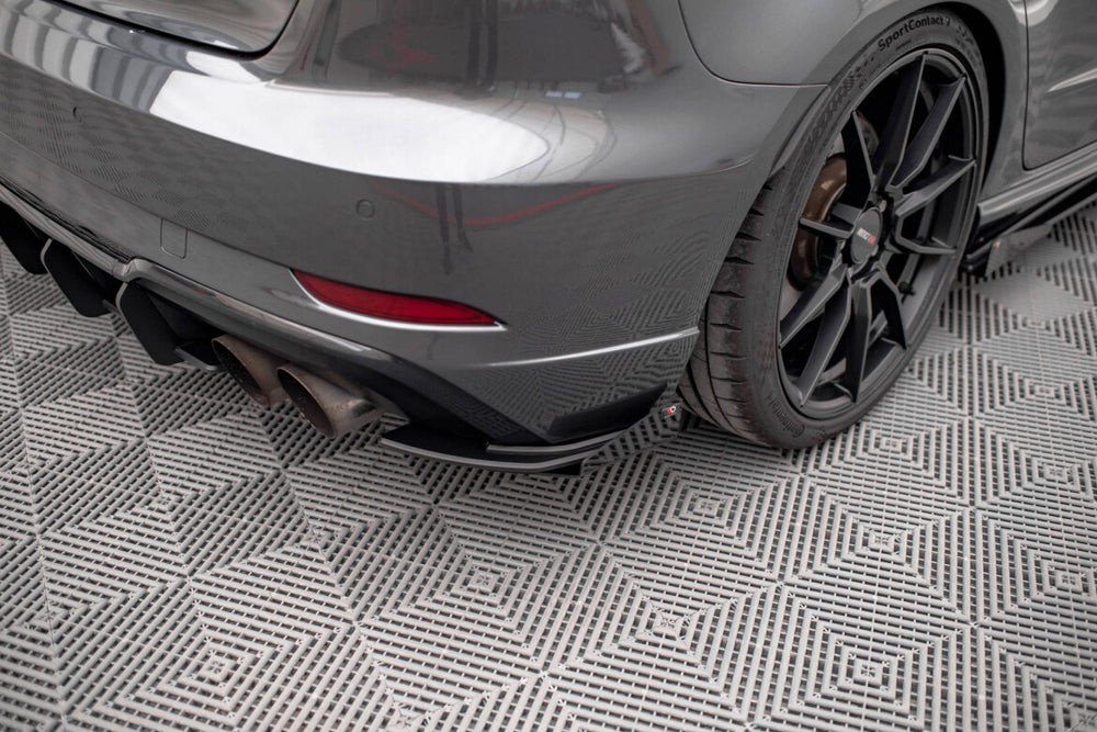 Maxton Parts - Diffusor Flaps passend für Audi S3 Sportback 8V FL schwarz Hochglanz (AUS33FSBCNC-RSD1B+RSF1-G)
