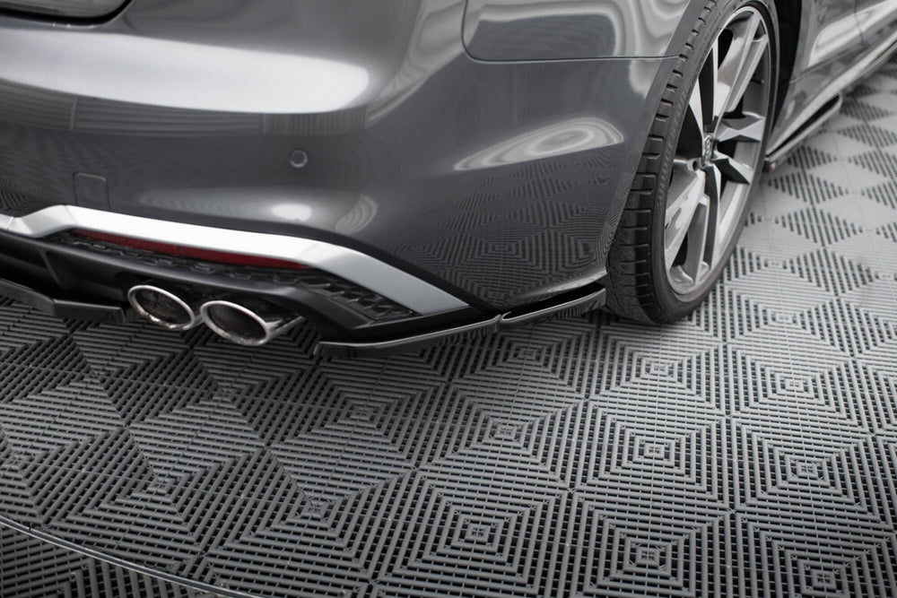 Maxton Parts - Diffusor Flaps passend für Audi S5 Sportback / Coupe F5 FL schwarz Hochglanz