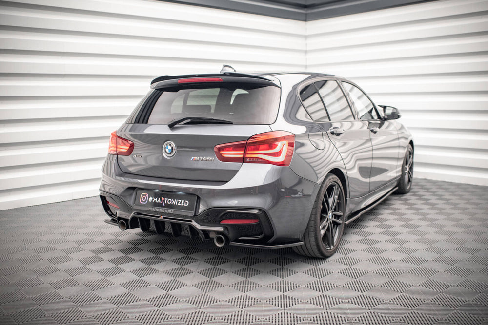 Maxton Parts - Diffusor Flaps passend für BMW 1er F20 FL M-power schwarz Hochglanz