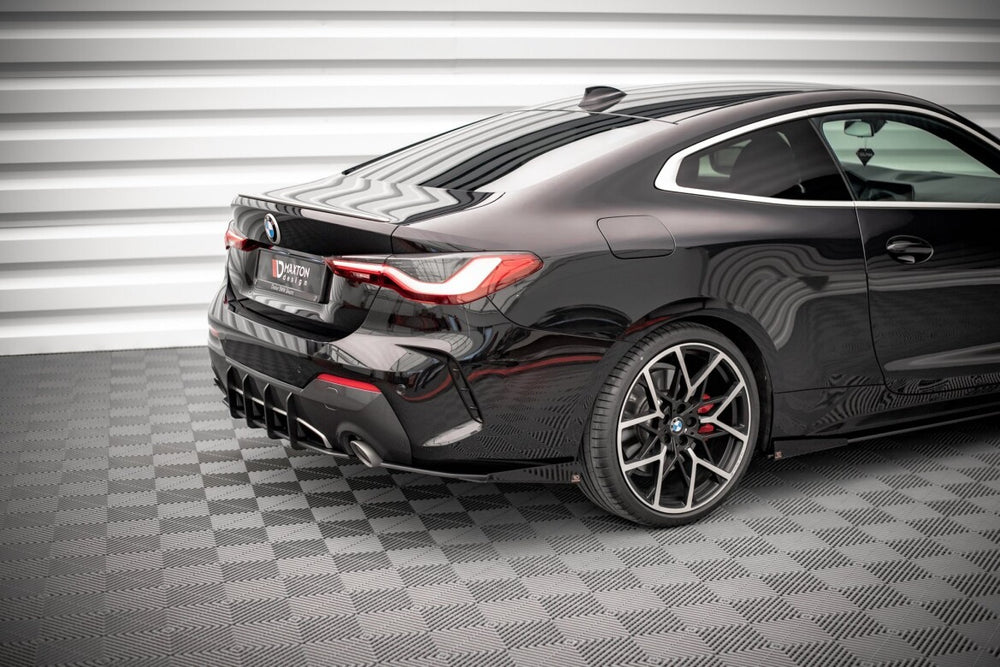 Maxton Parts - Diffusor Flaps passend für BMW 4er M-Paket G22 / G23 / G22 FL / G23 FL schwarz Hochglanz (BM4G22MPACKCNC-RSD1B+RSF1-G)