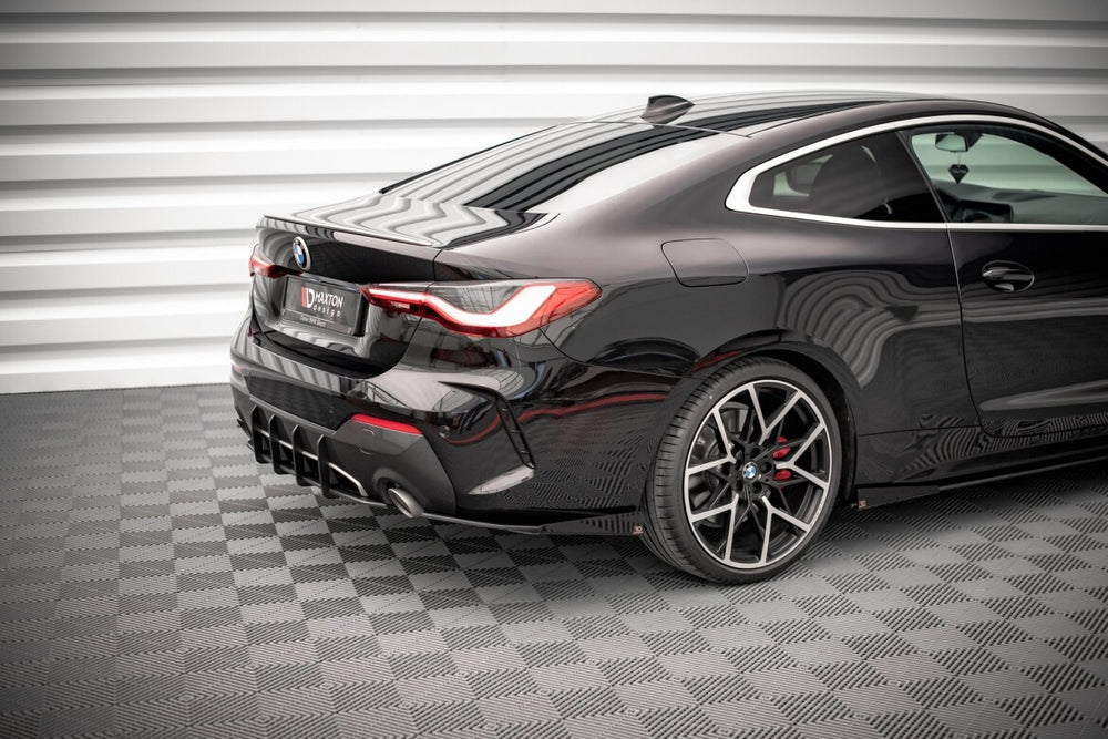 Maxton Parts - Diffusor Flaps passend für BMW 4er M-Paket G22 / G23 / G22 FL / G23 FL schwarz Hochglanz (BM4G22MPACKCNC-RSF1-G)