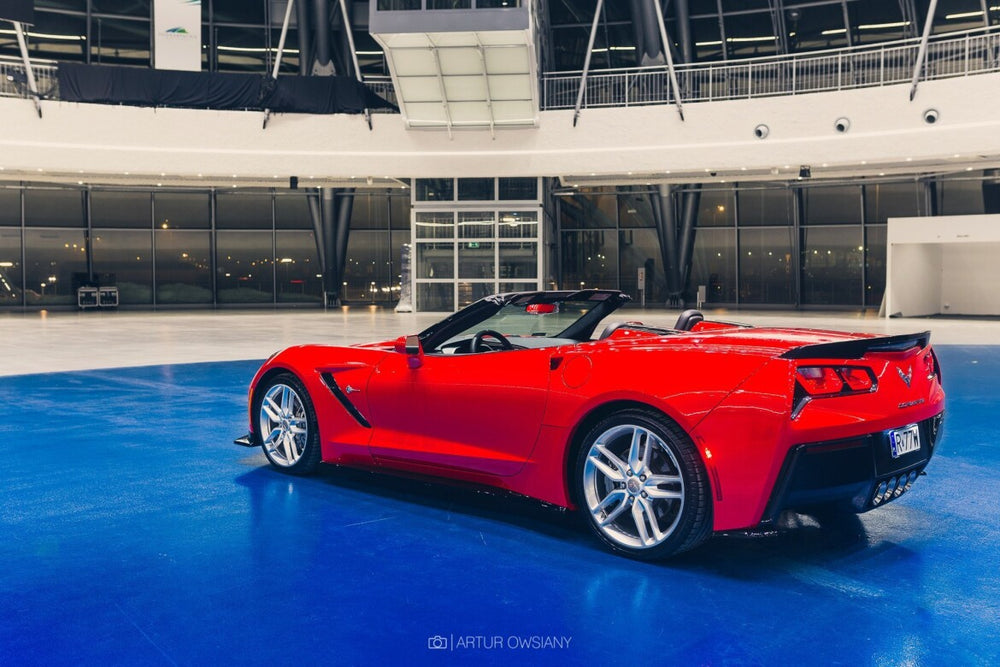 Maxton Parts - Diffusor Flaps passend für Chevrolet Corvette Stingray C7 schwarz Hochglanz