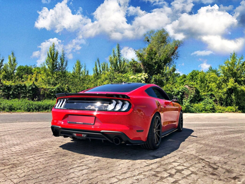 Maxton Parts - Diffusor Flaps passend für Ford Mustang Mk. 6 FL schwarz Hochglanz