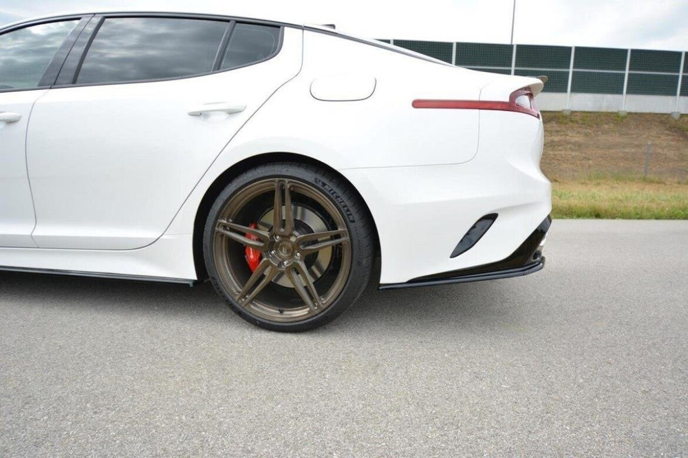 Maxton Parts - Diffusor Flaps passend für Kia Kia Stinger Gt / GT-Line Mk1 schwarz Hochglanz