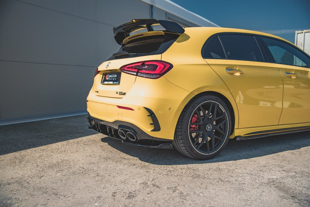 Maxton Parts - Diffusor Flaps passend für Mercedes-AMG A 45 S Aero Pack W177 schwarz Hochglanz
