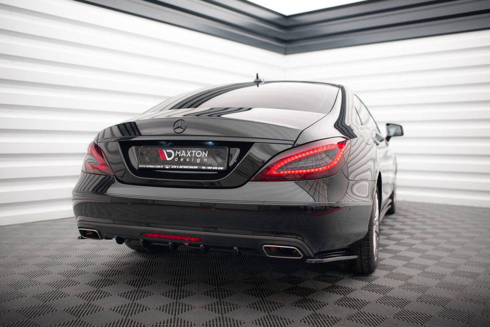 Maxton Parts - Diffusor Flaps passend für Mercedes CLS C218 schwarz Hochglanz
