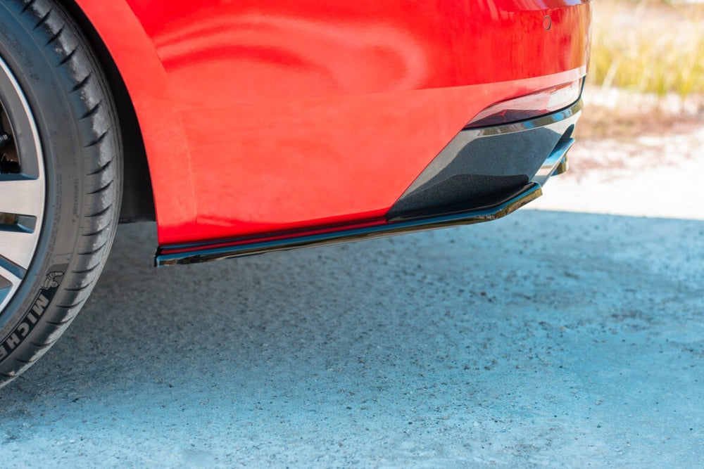 Maxton Parts - Diffusor Flaps passend für Peugeot 508 Benzin Mk2 schwarz Hochglanz