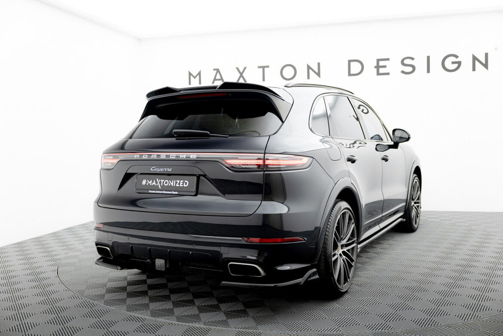 Maxton Parts - Diffusor Flaps passend für Porsche Cayenne Sport Design Mk3 schwarz Hochglanz