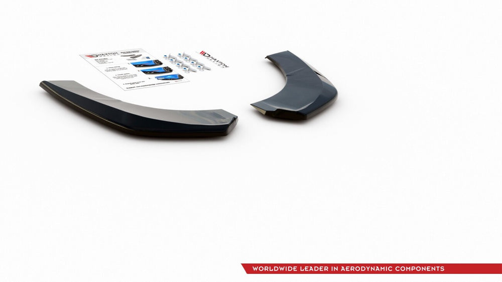 Maxton Parts - Diffusor Flaps passend für Skoda Kodiaq Mk1 Sportline (Version mit Schmutzfängern) schwarz Hochglanz