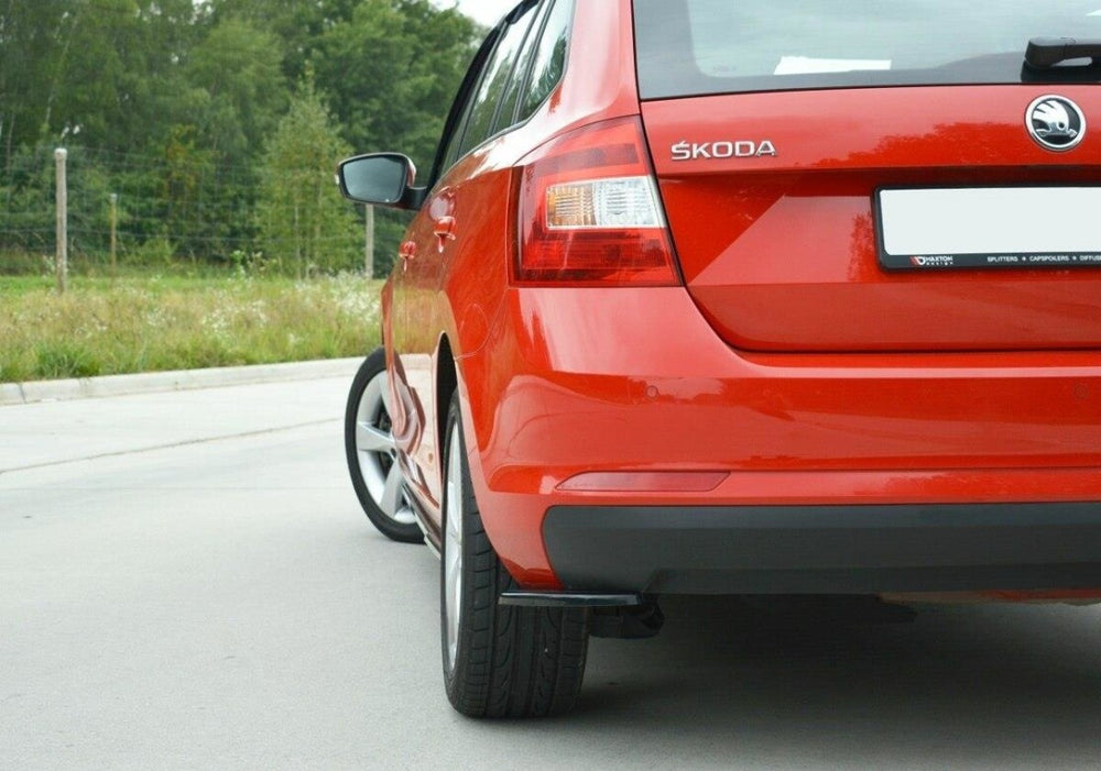 Maxton Parts - Diffusor Flaps passend für Skoda Rapid Spaceback schwarz Hochglanz