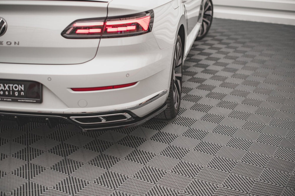 Maxton Parts - Diffusor Flaps passend für VW Arteon R-Line Limousine / Shooting Brake Mk1 FL schwarz Hochglanz