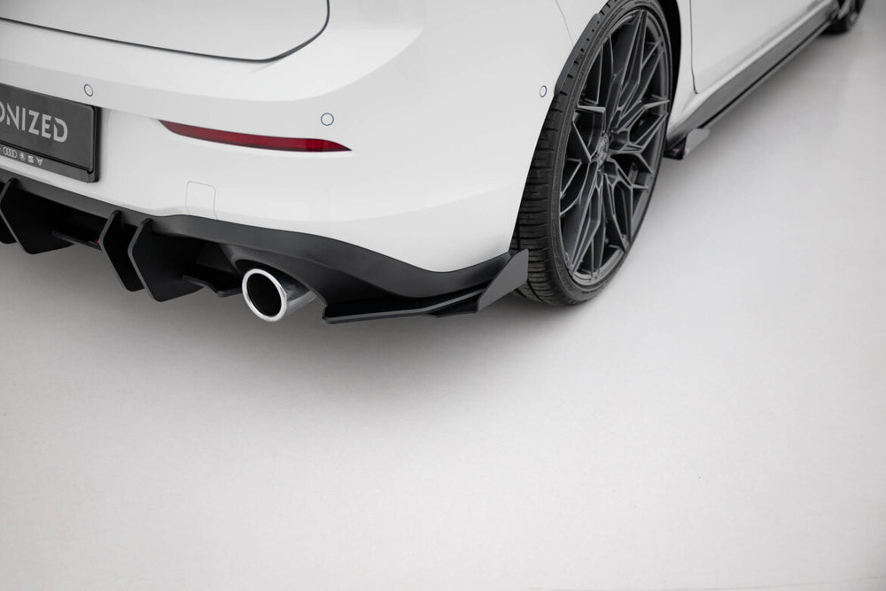 Maxton Parts - Diffusor Flaps passend für VW Golf GTI / GTE / R-Line Mk8 schwarz Hochglanz