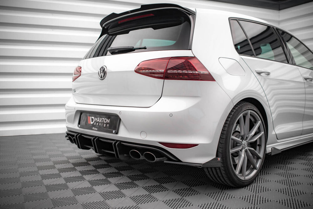 Maxton Parts - Diffusor Flaps passend für VW Golf R Mk7 schwarz Hochglanz (VWGO7RCNC-RSF1-G)