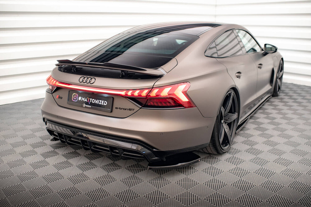 Maxton Parts - Diffusor Flaps V.1 passend für Audi e-Tron GT / RS GT Mk1 schwarz Hochglanz
