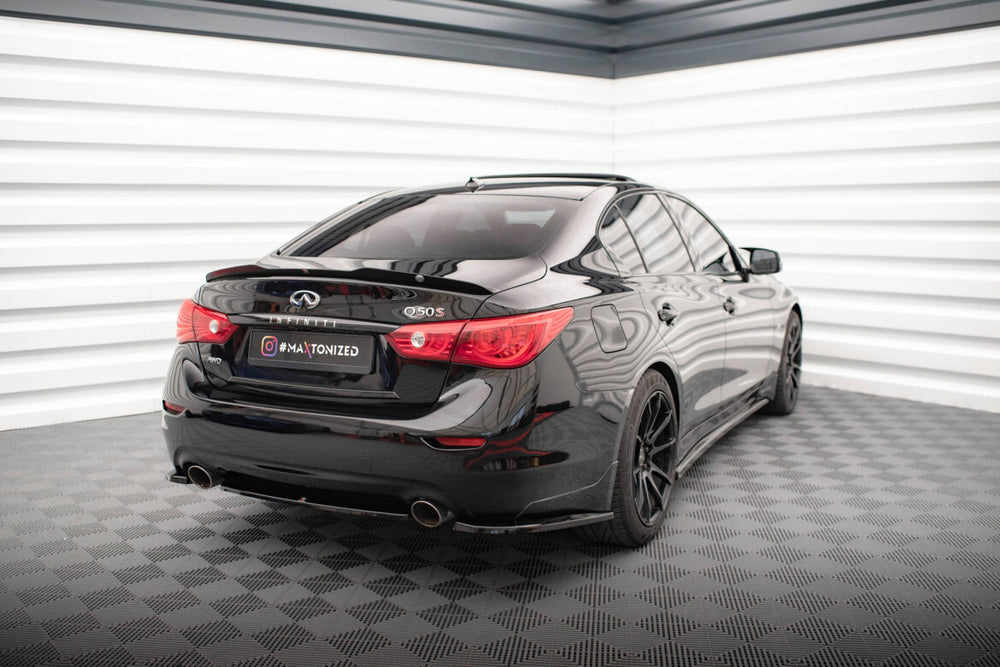 Maxton Parts - Diffusor Flaps V.1 passend für Infiniti Q50 S Mk1 schwarz Hochglanz