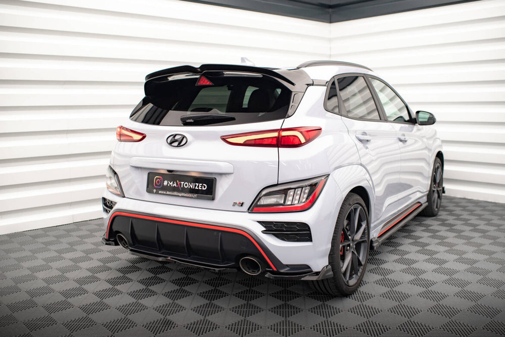 Maxton Parts - Diffusor Flaps V.2 passend für Hyundai Kona N Mk1 schwarz Hochglanz