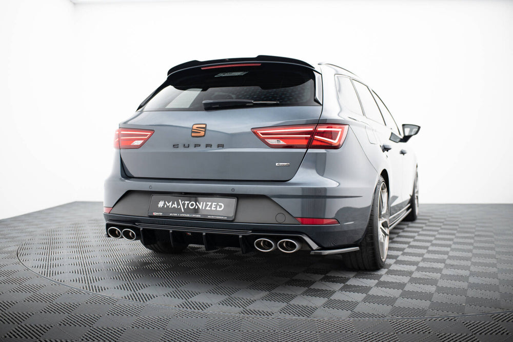 Maxton Parts - Diffusor Flaps V.2 passend für Seat Leon CUPRA Mk3 FL Sportstourer schwarz Hochglanz