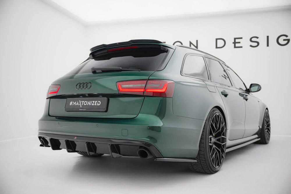 Maxton Parts - Diffusor Flaps V.3 passend für Audi A6 S-line Avant C7 schwarz Hochglanz