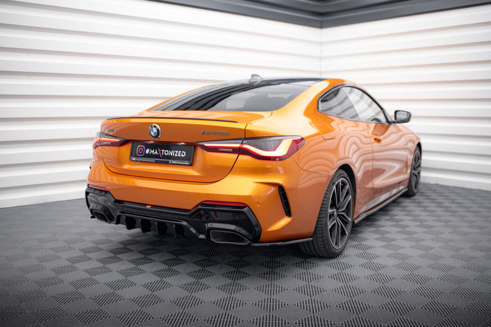 Maxton Parts - Diffusor Flaps V.5 passend für BMW 4er M440i G22 / G23 / G22 FL / G23 FL schwarz Hochglanz