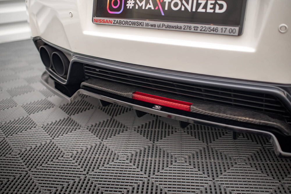 Maxton Parts - Diffusor Heckansatz + Flaps passend für Nissan GTR R35 FL