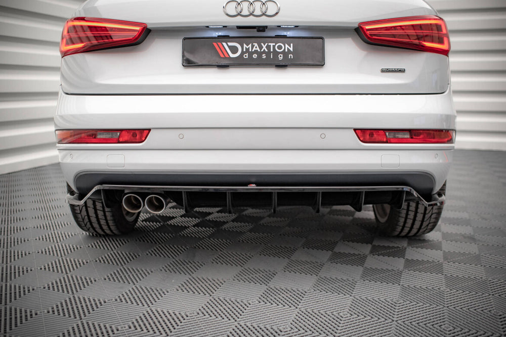 Maxton Parts - Diffusor Heckansatz passend für Audi Q3 Sport 8U FL schwarz Hochglanz