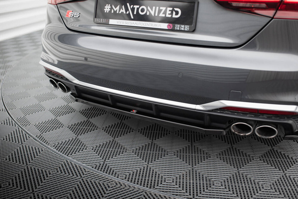 Maxton Parts - Diffusor Heckansatz passend für Audi S5 Sportback / Coupe F5 FL schwarz Hochglanz